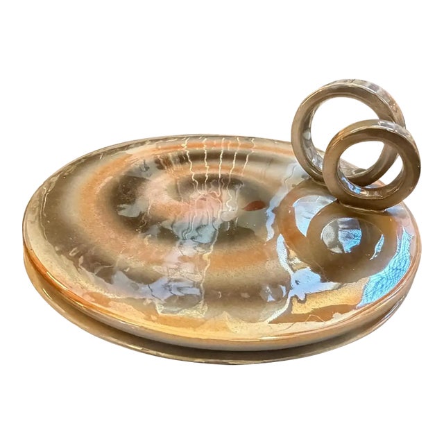 A Rare 1950s Mid-Century Modern " Lustro " Italian Ceramic Centerpiece For Sale