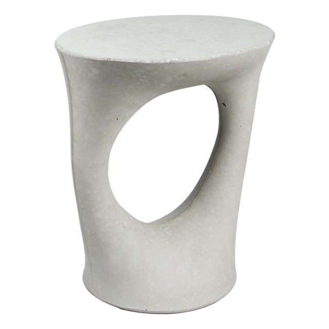 Kreten Side Table, Grey, Short, by Souda, Modern, Organic, Concrete End Table For Sale