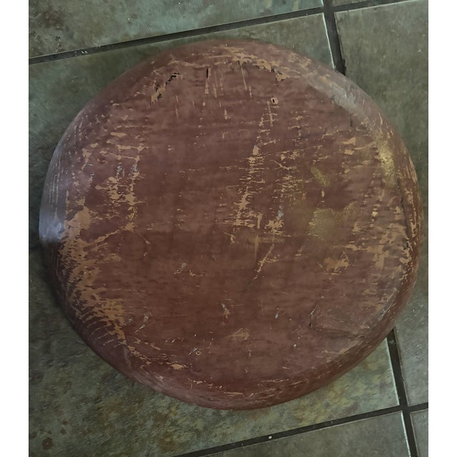 Vintage Hand-Painted Mexican Batea Bowl – Michoacán Lacquerware Style For Sale - Image 4 of 6