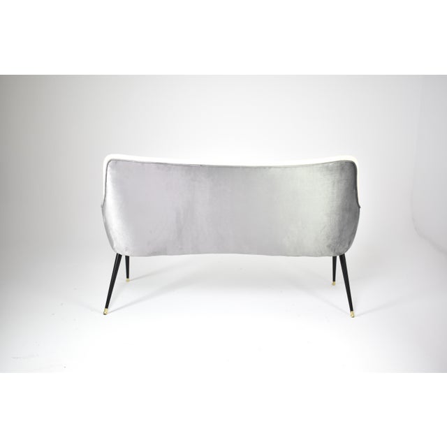 Italian Two-Tone Velvet Sofa by Osvaldo Borsani, Circa 1950 For Sale - Image 6 of 12