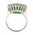 Art Deco Antique Jadeite Jade & Diamond Halo Platinum 900 Statement Ring, Size 6 For Sale - Image 3 of 8