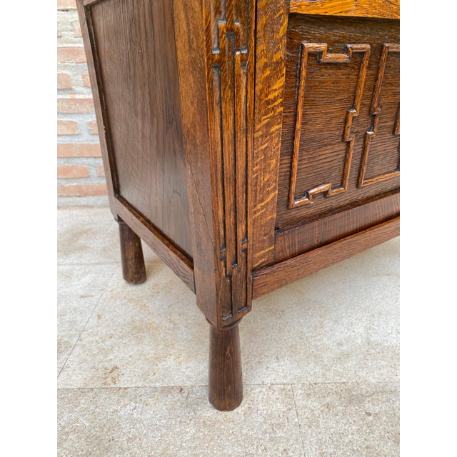 Wood Late 19th Century French Carved Oak Coffer For Sale - Image 7 of 18