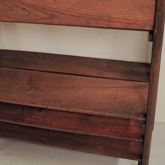 Architectural Pine and Oak Secretary Bookcase, France, 1960 For Sale - Image 9 of 18