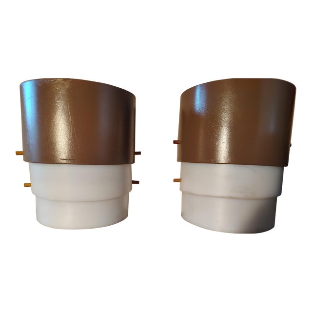 A Pair of Acrylic Wall Sconces Attributed to Louis Klaff For Sale