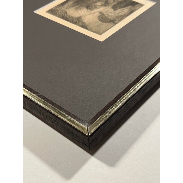 Printmaking Materials C. 1969 Tony Mafia Signed Etching Jewish Figures 9/10 Rare Limited Edition For Sale - Image 7 of 8