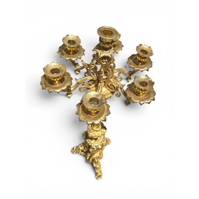 Monumental Gilt Bronze Candelabras, 19th Century, Set of 2 For Sale - Image 10 of 13