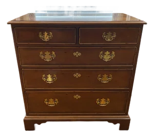 Late Twentieth Century Henredon Aston Court Burled Wood Bachelors Chest