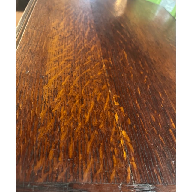 Arts & Crafts Shaw Walker File Cabinet 4 Drawers Quarter Sawn Tiger Oak Vertical For Sale - Image 3 of 9