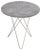 Grey Marble and Steel Tall Mini O Table by OxDenmarq For Sale