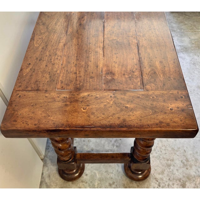 Bausman Bench-Made Barley Twist Console Desk/Table For Sale In San Antonio - Image 6 of 14
