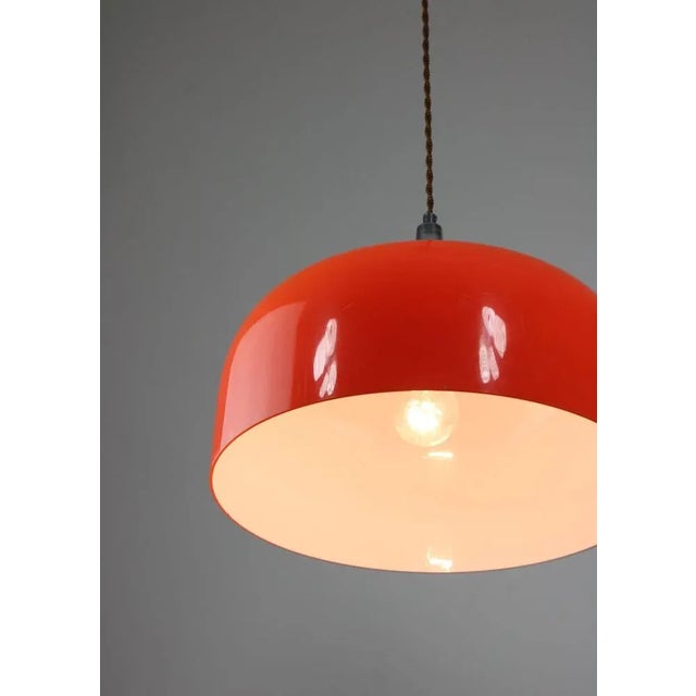 Orange Space Age Pendant Lamp From Guzzini For Sale - Image 8 of 12