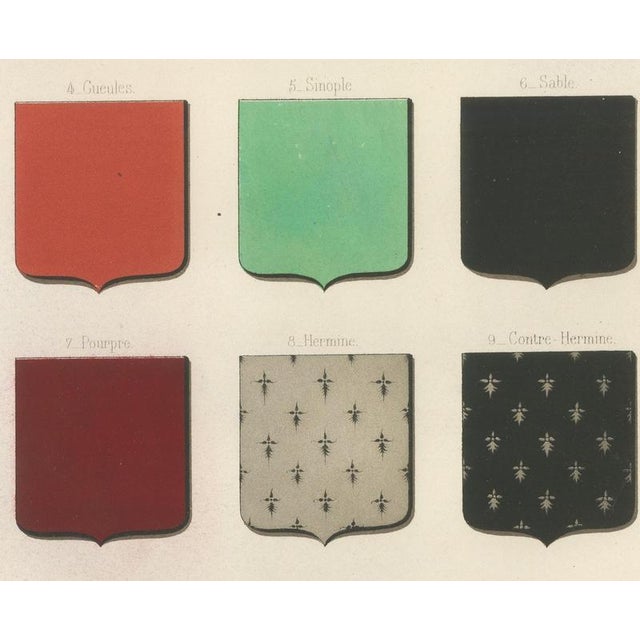 19th Century Ferdinand Séré, Heraldic Tinctures and Furs, Lacroix, 1851, Chromolithograph For Sale - Image 5 of 9