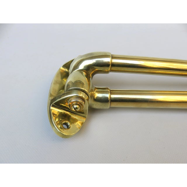 Gold Art Deco Brass Towel Holder For Sale - Image 8 of 18