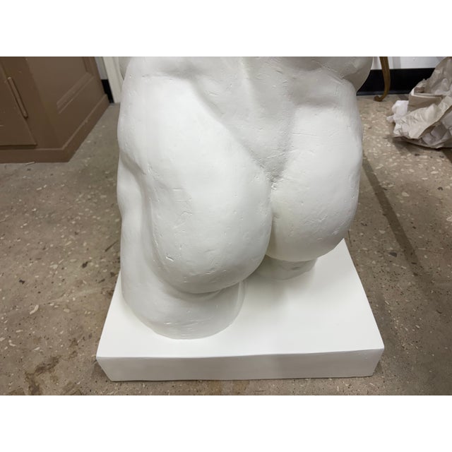 1940s Italian Plaster Male Torso Sculpture of a Classical Athlete For Sale - Image 11 of 14