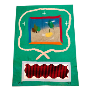 Robert Freimark70's Large Colorful Abstract Expressionist Art Protis Tapestry Wool Wall Hanging, 1974
