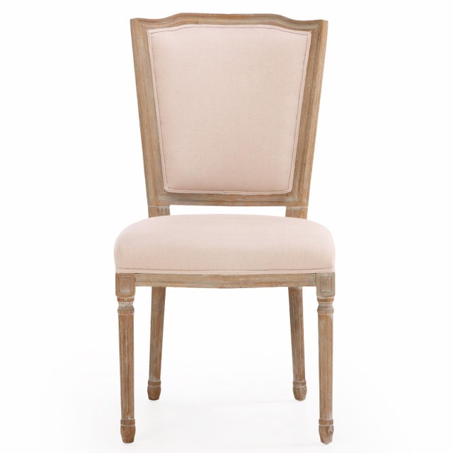 French A Set of Ten Modern Louis XVI-Style Cerused Wood Dining Chairs For Sale - Image 3 of 6