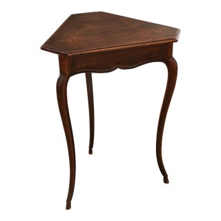 19th Century French Louis XV Style Oak Triangle Table For Sale