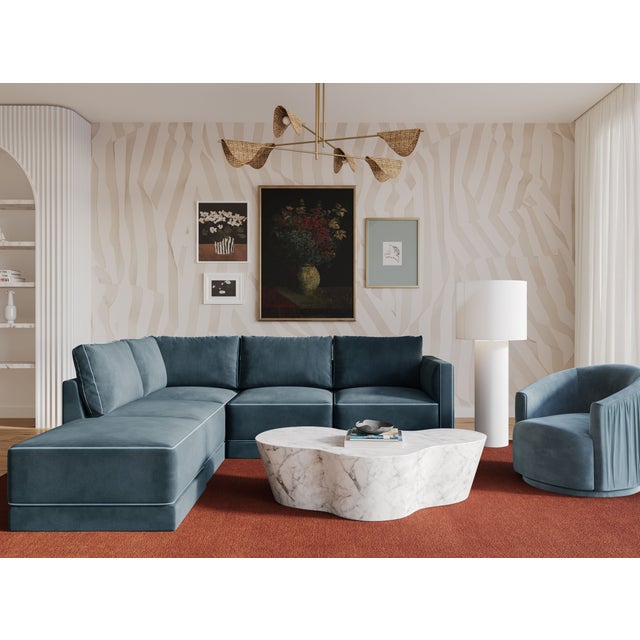 Discover the timeless elegance of the Willow Sectional, a modular masterpiece upholstered in luxurious velvet. This...