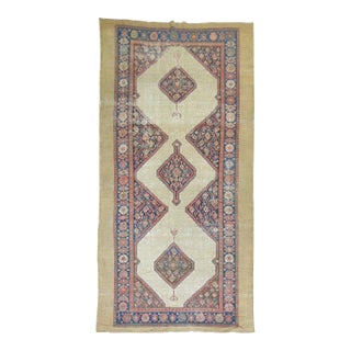 Early 20th Century Worn Tribal Persian Serab Gallery Runner - 6'6" x 13' For Sale