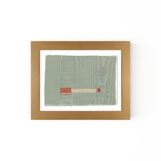 Maude the Rust Cigarette by Willa Heart in Gold Frame, Mini Art Print For Sale