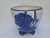 Large French Blue and White Cache Pot, 1906 For Sale - Image 3 of 10