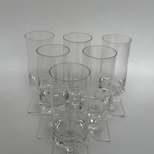 Rosenthal Berlin Clear Foot Wine Glass by Georg Jensen for Rosenthal Studio Line, 1960s, Set of 6 For Sale - Image 4 of 7