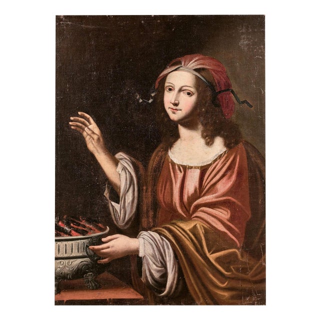 Italian School Artist, Allegory of Winter, 17th Century, Oil on Canvas For Sale