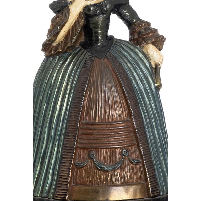 Sculpture - Georges Maxim. 'Female Figure'. Sculpture in bronze and plaster; mounted on a black marble base. Height:...