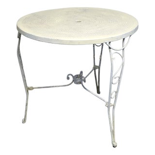 Round Garden Table in Wrought Iron, 1950s For Sale
