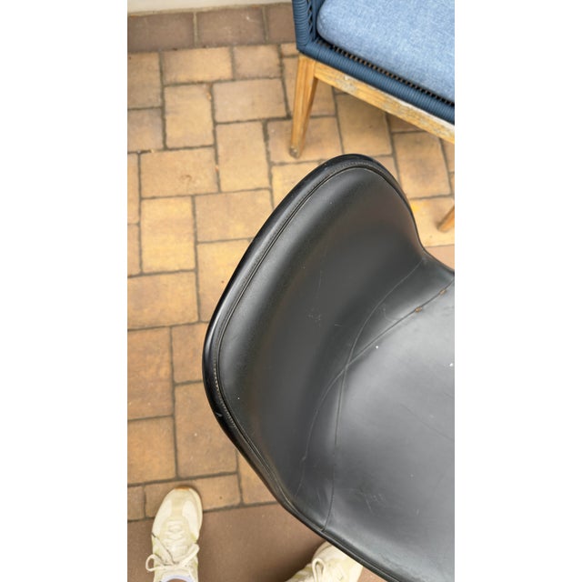 1971 Herman Miller Eames Upholstered Fiberglass Shell Side Chair DSX With Original Labels For Sale - Image 10 of 12