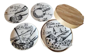 French Fondue Plates from Gien, 1970s, Set of 9