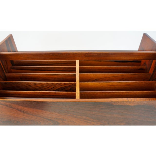 Mid 20th Century Rolf Hesland for Bruksbo Brazilian Rosewood Lp Record Caddy/Magazine Rack For Sale - Image 10 of 10