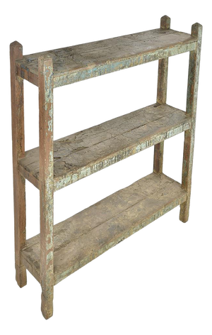 Shelf on Patinated Wooden Legs