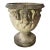 Vintage Neoclassical Cast Stone Garden Urn Planter With Lion Mascarons For Sale