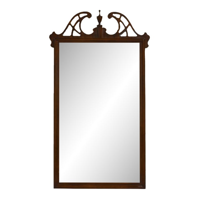 Mid Century Chippendale Beveled Glass Wall Mirror by Drexel Heritage For Sale