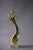 Vintage Brass Musician Sculpture, Abstract Art Deco Style Figure, Travertine Base, 1980s For Sale - Image 10 of 10