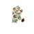 Art Deco Vintage 14k Yellow Gold Blue Sapphire & Blue/Green Enamel Flower Earrings, Pair For Sale - Image 3 of 5