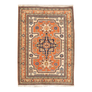 Vintage Hand-Knotted Persian Ardebil Rug 4'9" X 6'6"