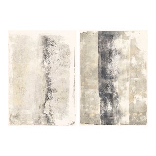 Print Set (2) Presidio Play 11-12 10*14 Reproduction Abstract Neutral Art Painting by Carrie Bergey For Sale