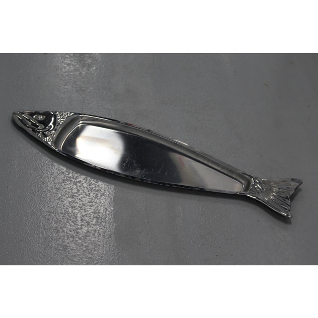 Silver Metal Seafood Tray Platter, 1990s For Sale - Image 8 of 13