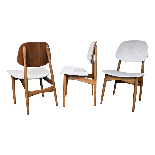 Mid-Century Modern Italian Walnut Wood Dining Chairs, 1950s, Set of 6 For Sale
