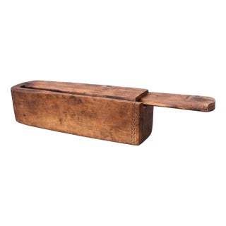 Antique Swedish Folk Art Birch Box with Sliding Lid, 1752 For Sale