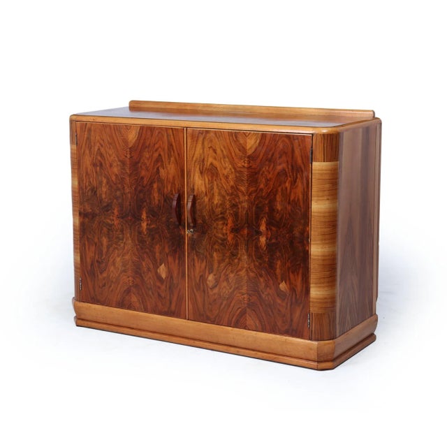 English Art Deco Walnut Sideboard, 1930s For Sale - Image 14 of 14