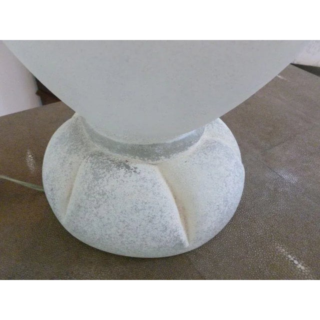 1970s Late 70's Karl Springer Corroso Seguso Murano Glass Lamp For Sale - Image 5 of 8