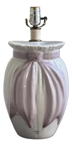 Late-20th Dorothy Draper-Style Ceramic Table Lamp