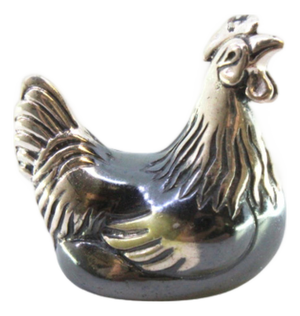 Oxidized Silver Chicken