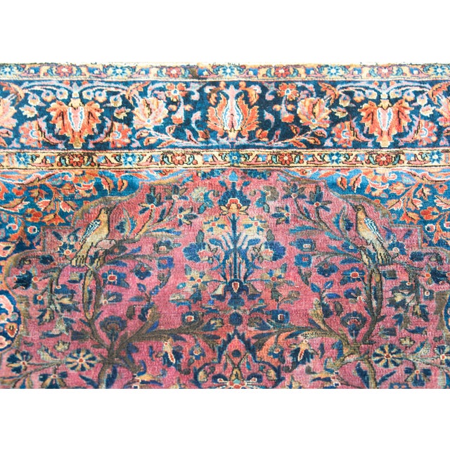 Late 19th Century Persian Double Tree-of-Life Kashan Rug For Sale - Image 4 of 13