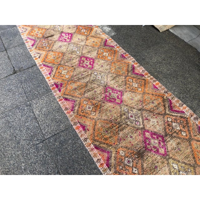 Vintage Tribal Handmade Hallway Runner- 2′10″ × 11′8″ For Sale - Image 6 of 11
