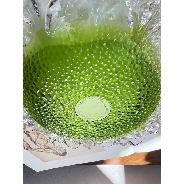 Vintage Art Glass Bowl by Pertti Santalahti for Humppila, Finland, 1970s For Sale - Image 10 of 18
