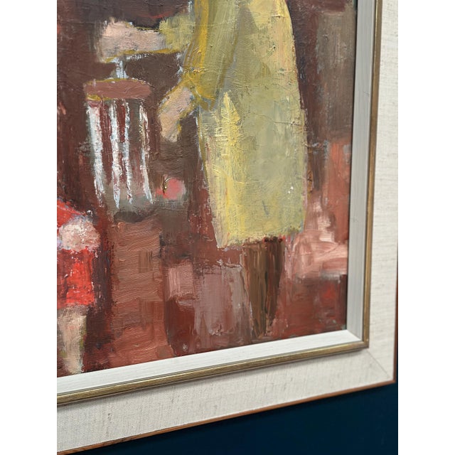 Ingeborg Strangell, Conversation, 1960s, Oil on Canvas, Framed For Sale - Image 12 of 18